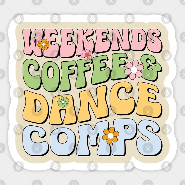 Weekends Coffee and Dance Comps Retro Dance Competition Teacher Coach Sticker by Nisrine